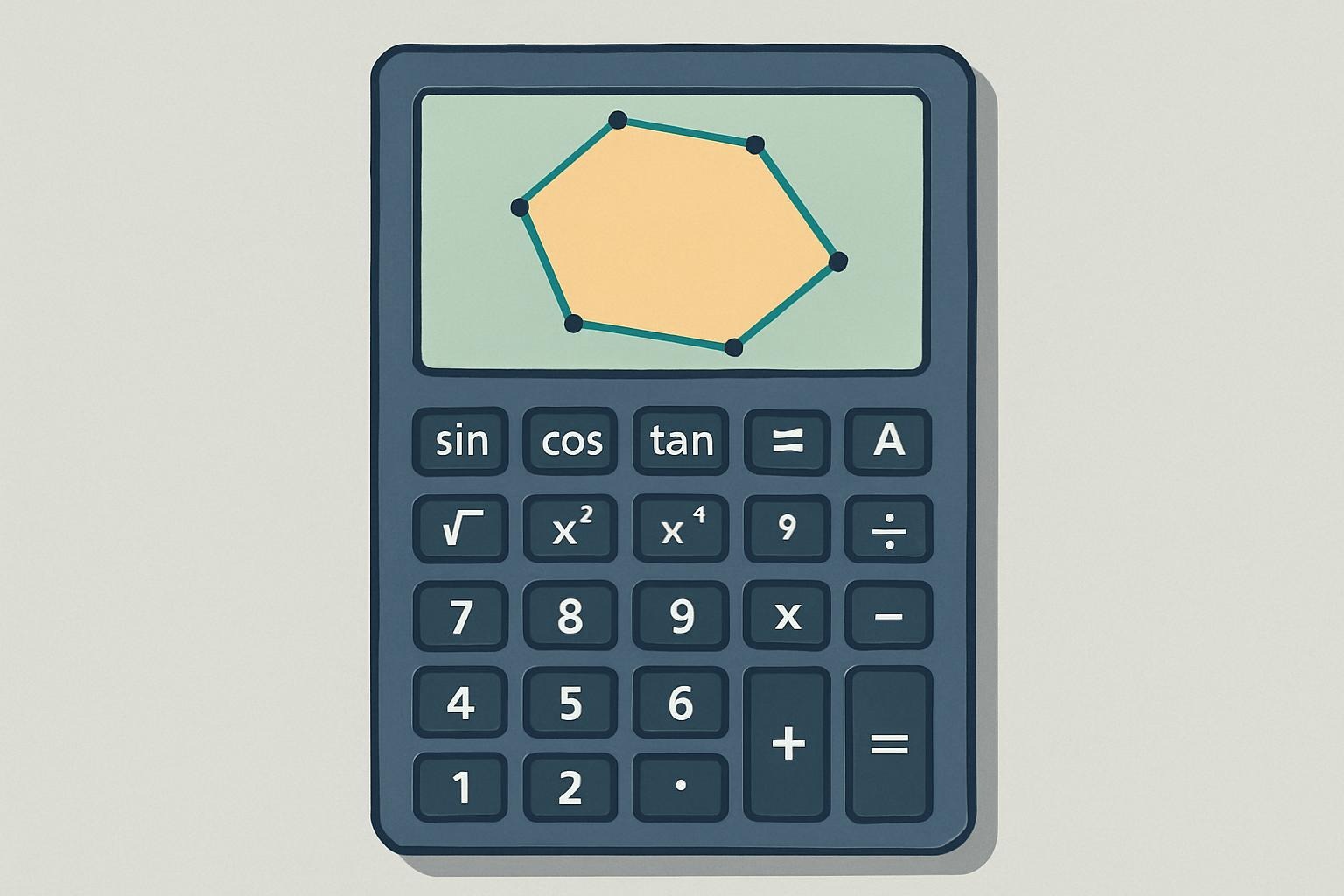 calculadora de área do polígono