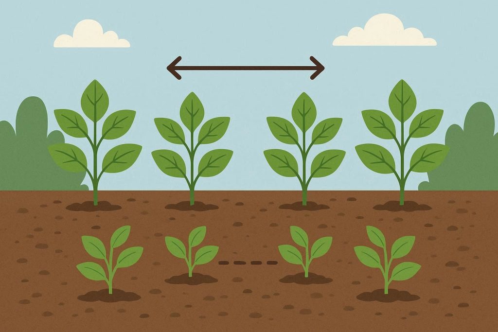 Espaçamento de plantas