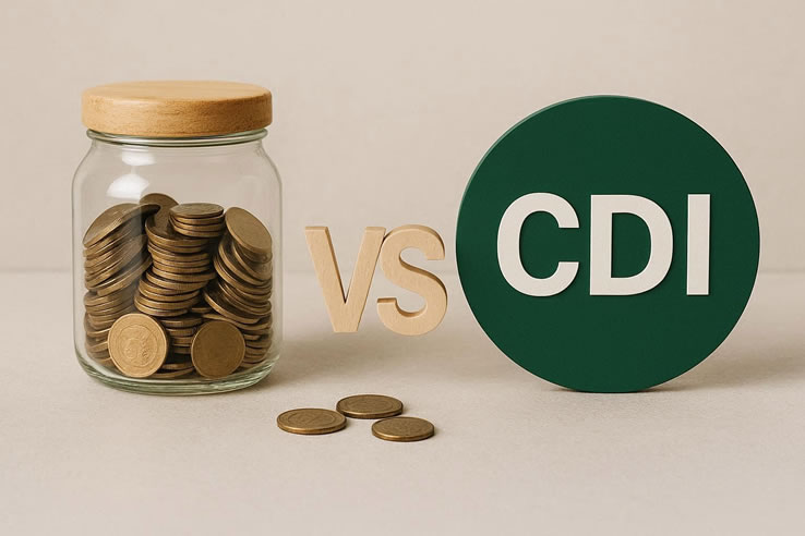 Simulador de Rendimento: Poupança vs CDI